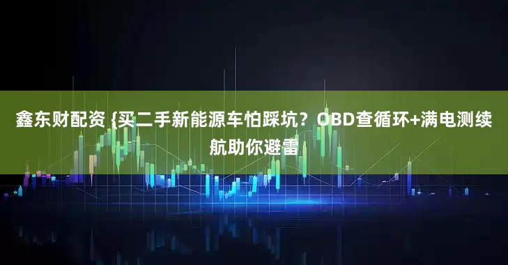 鑫东财配资 {买二手新能源车怕踩坑？OBD查循环+满电测续航助你避雷