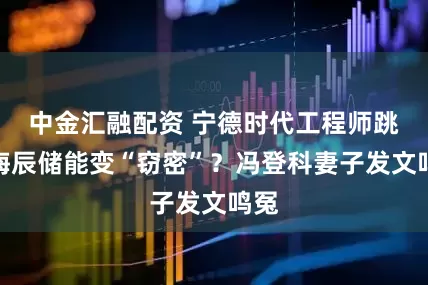 中金汇融配资 宁德时代工程师跳槽海辰储能变“窃密”？冯登科妻子发文鸣冤